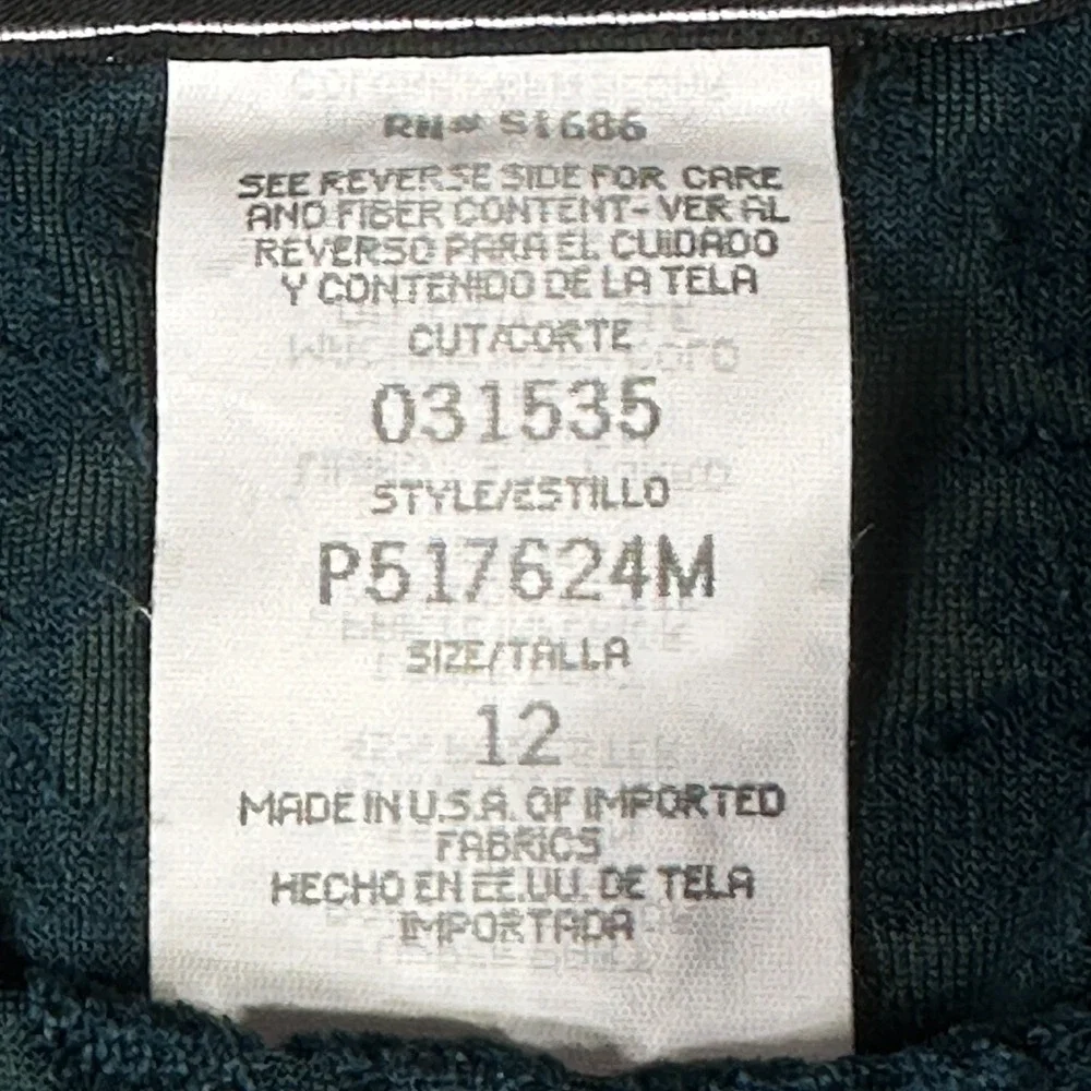Vintage Molly Malloy Evening Dress Maxi Sz 12 Kelly GREEN Burnout Velvet Formal - Picture 5 of 9